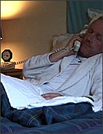 photo of Garry in bed